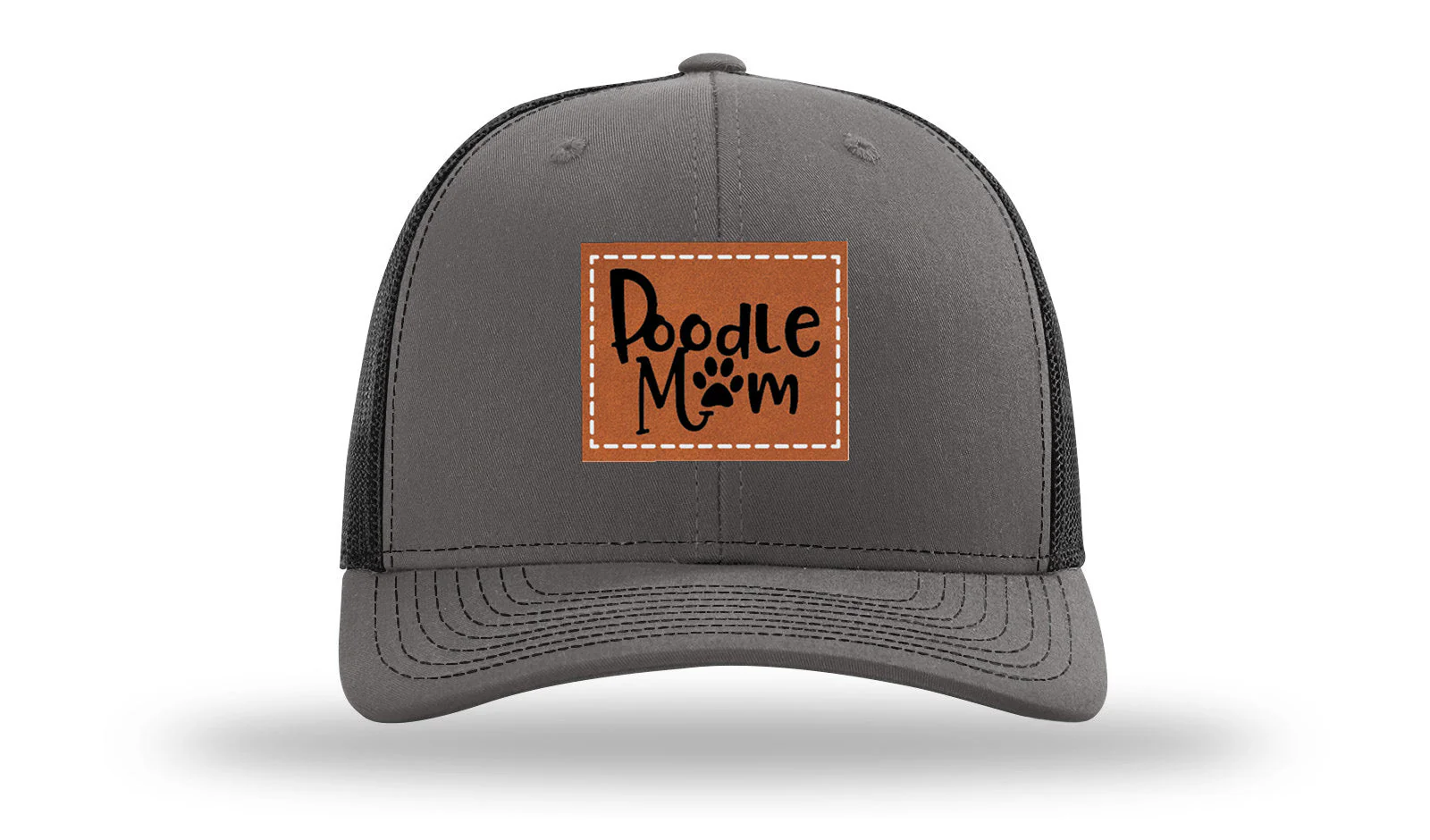 Poodle Mom Leather Patch Richardson 112 Hat - Image 11
