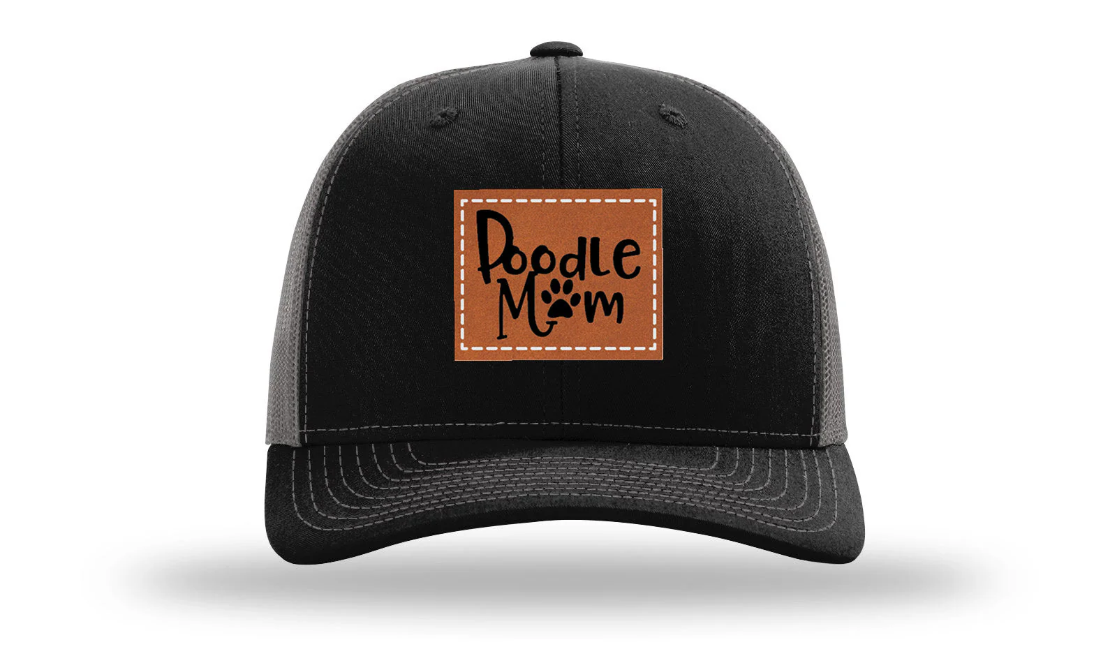 Poodle Mom Leather Patch Richardson 112 Hat - Image 6