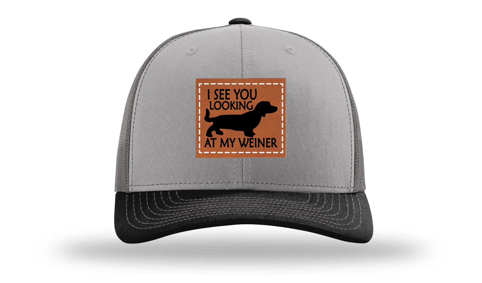 I See You Looking at My Weiner Leather Patch Richardson 112 Hat - Image 32