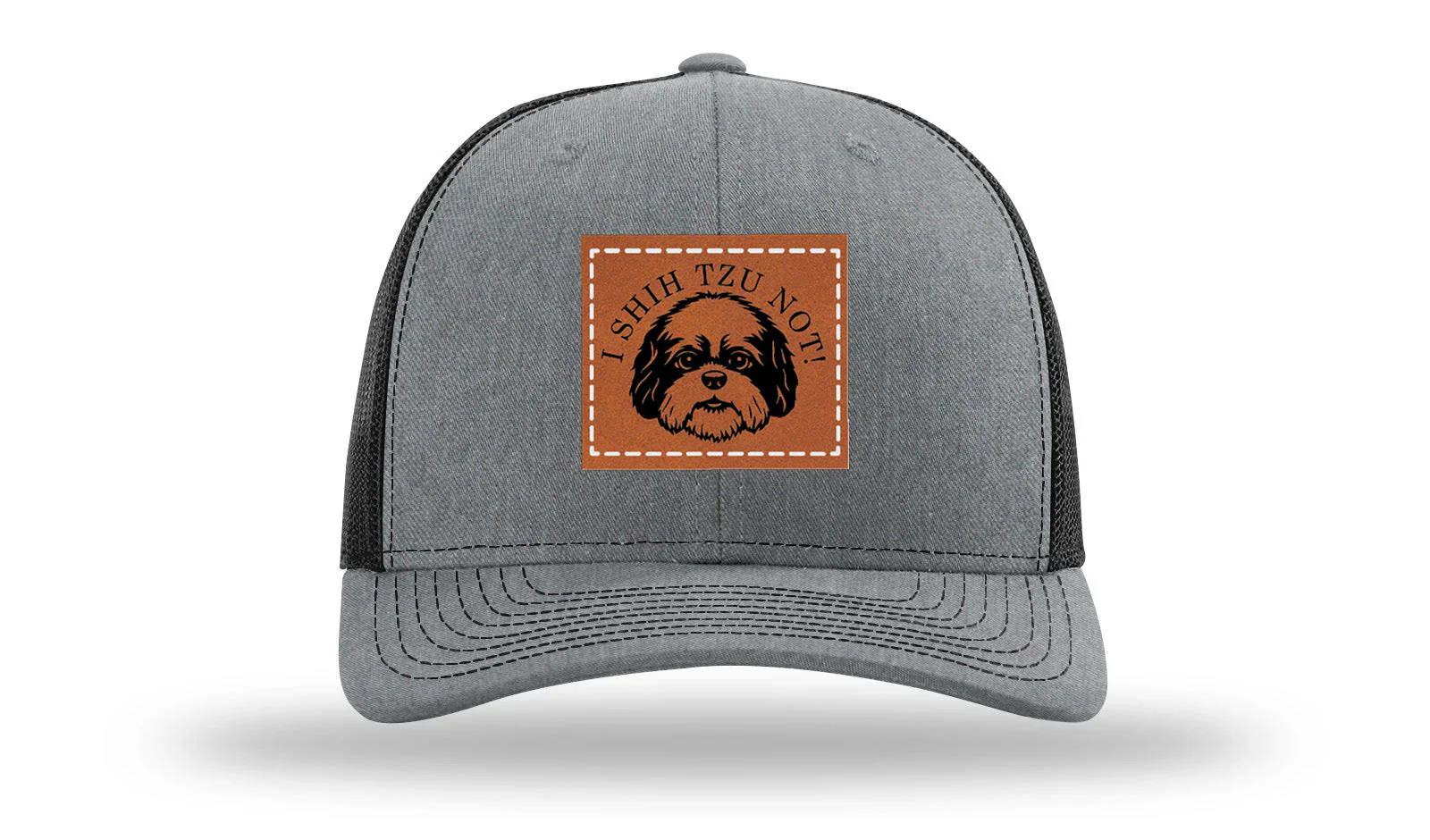 I Shih Tzu Not Leather Patch Richardson 112 Hat - Image 19