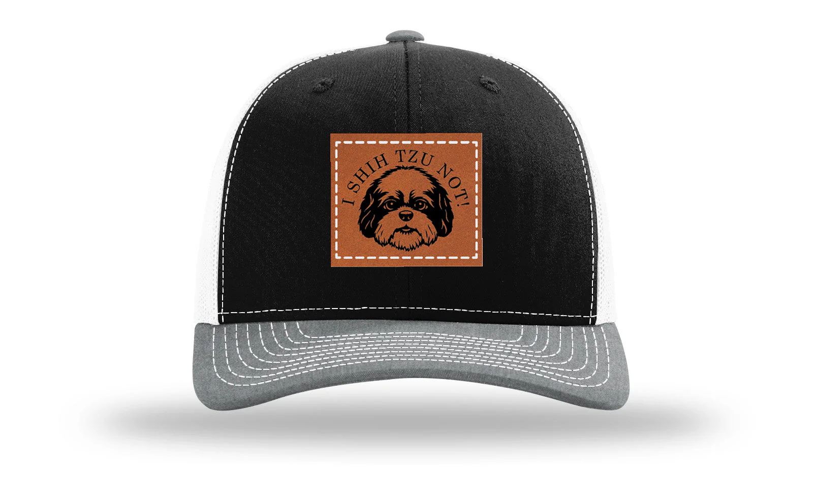 I Shih Tzu Not Leather Patch Richardson 112 Hat - Image 30