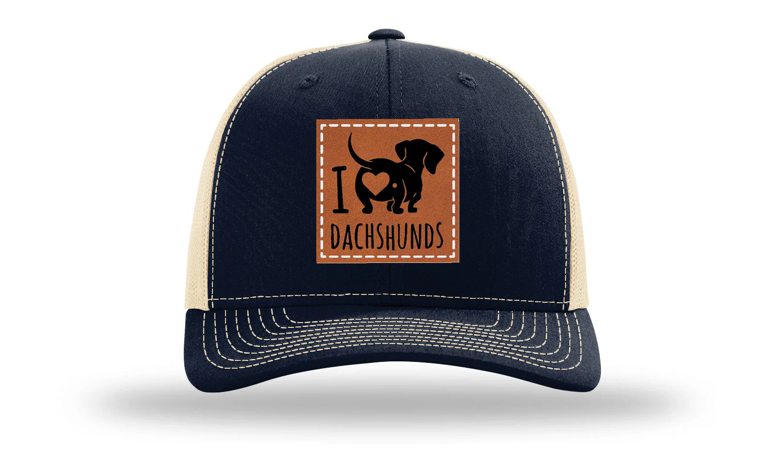 I Love Dachshunds Leather Patch Richardson 112 Hat - Image 27
