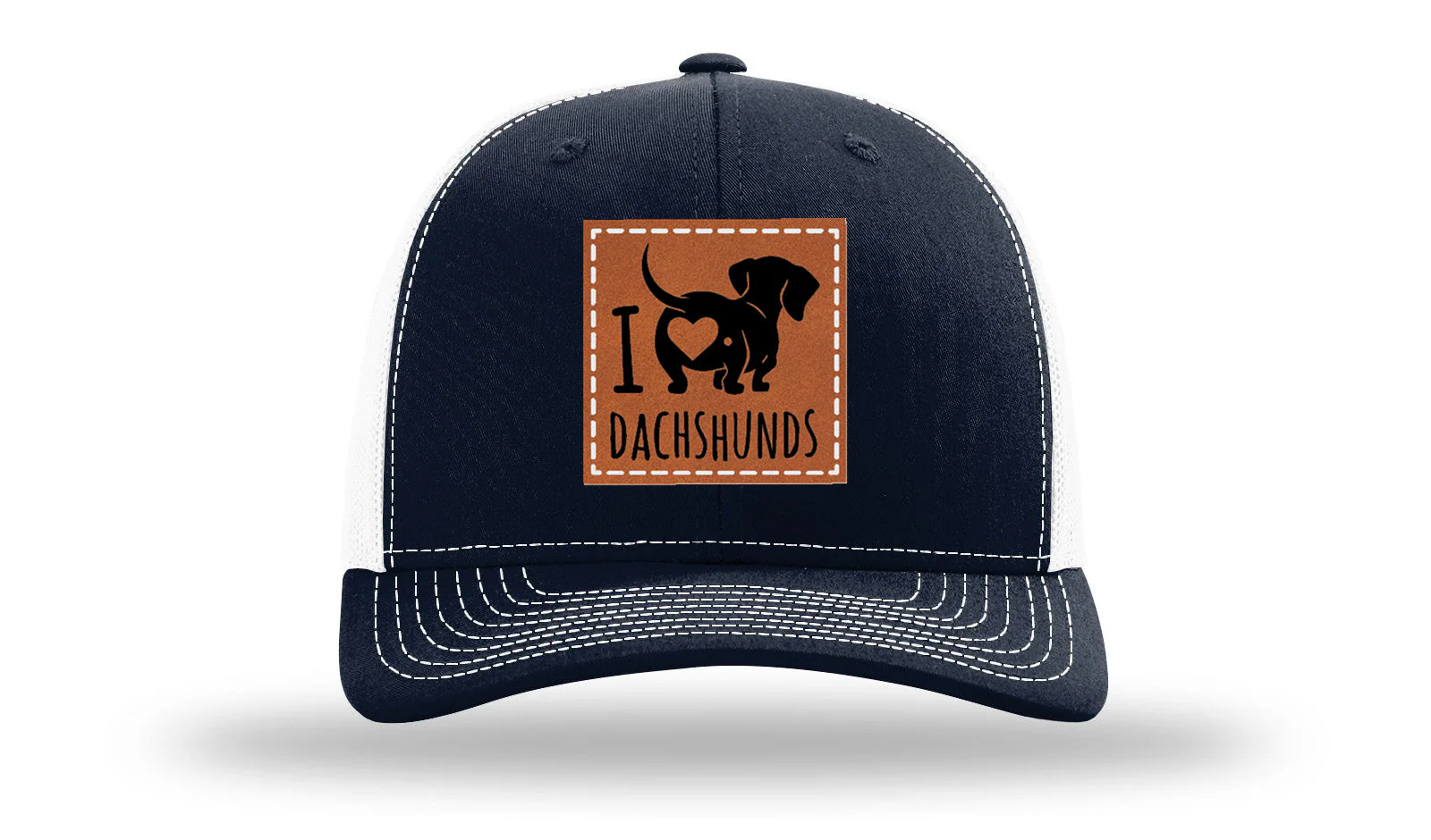 I Love Dachshunds Leather Patch Richardson 112 Hat - Image 28