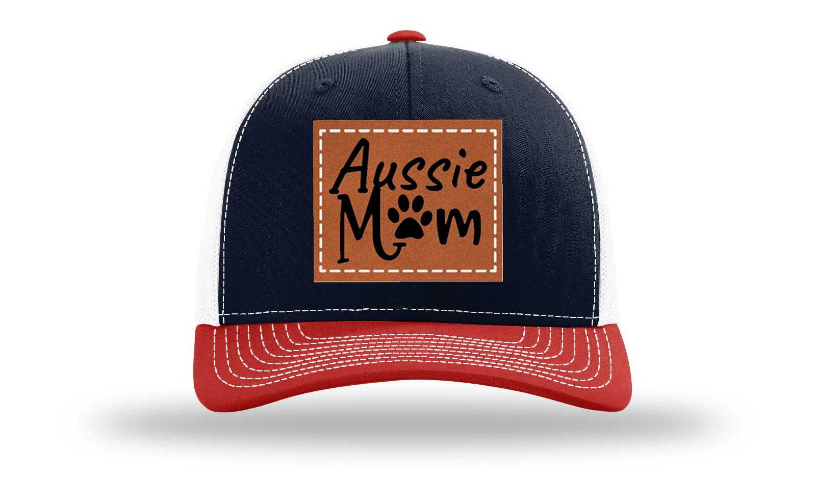 Aussie Mom Leather Patch Richardson 112 Hat - Image 36