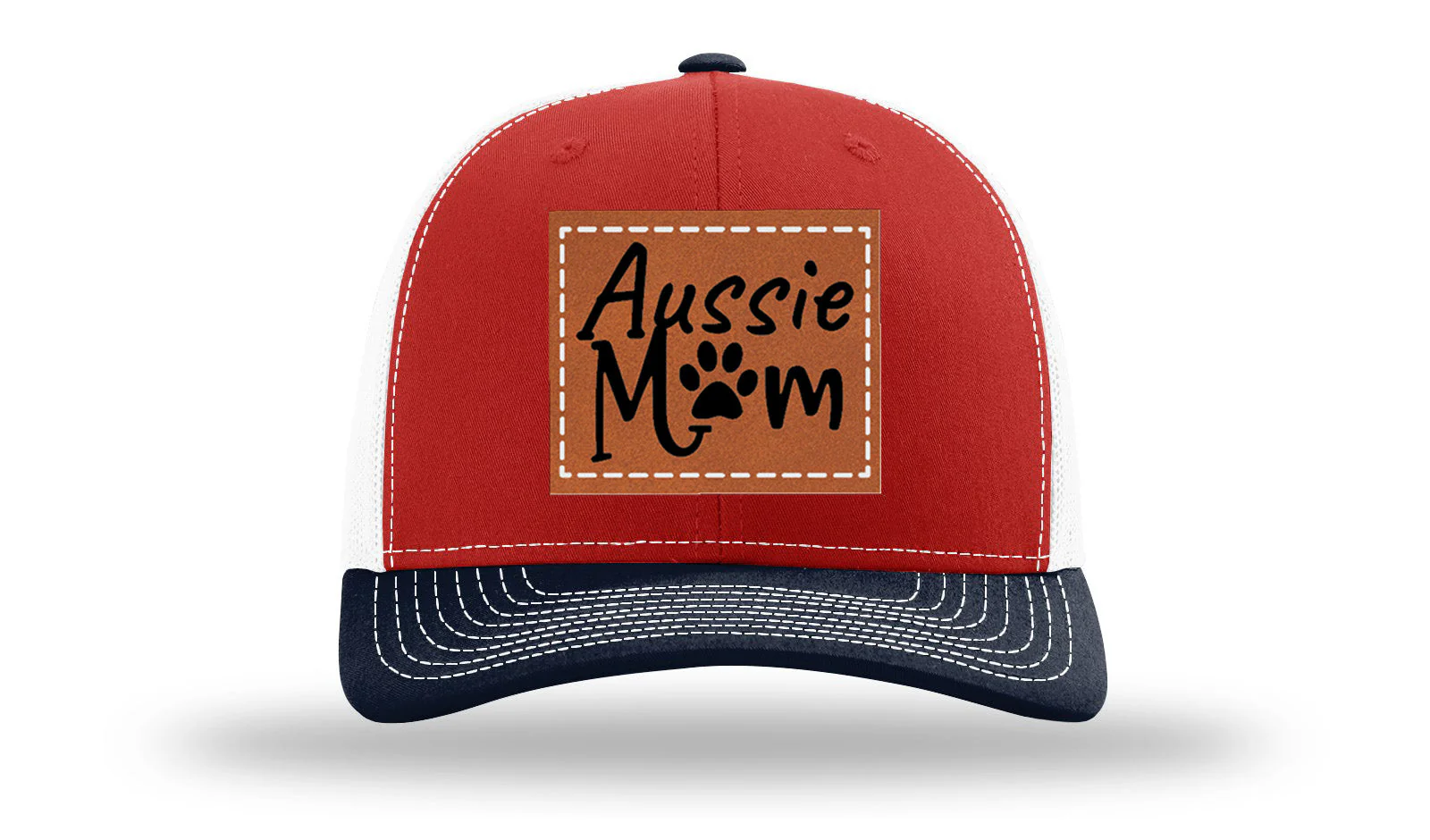 Aussie Mom Leather Patch Richardson 112 Hat - Image 37