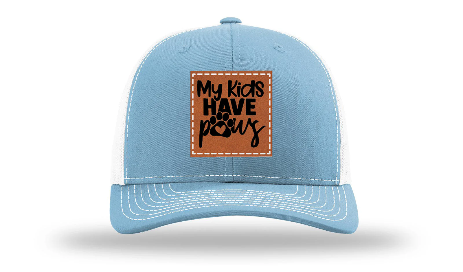 My Kids Have Paws Leather Patch Richardson 112 Hat - Image 18