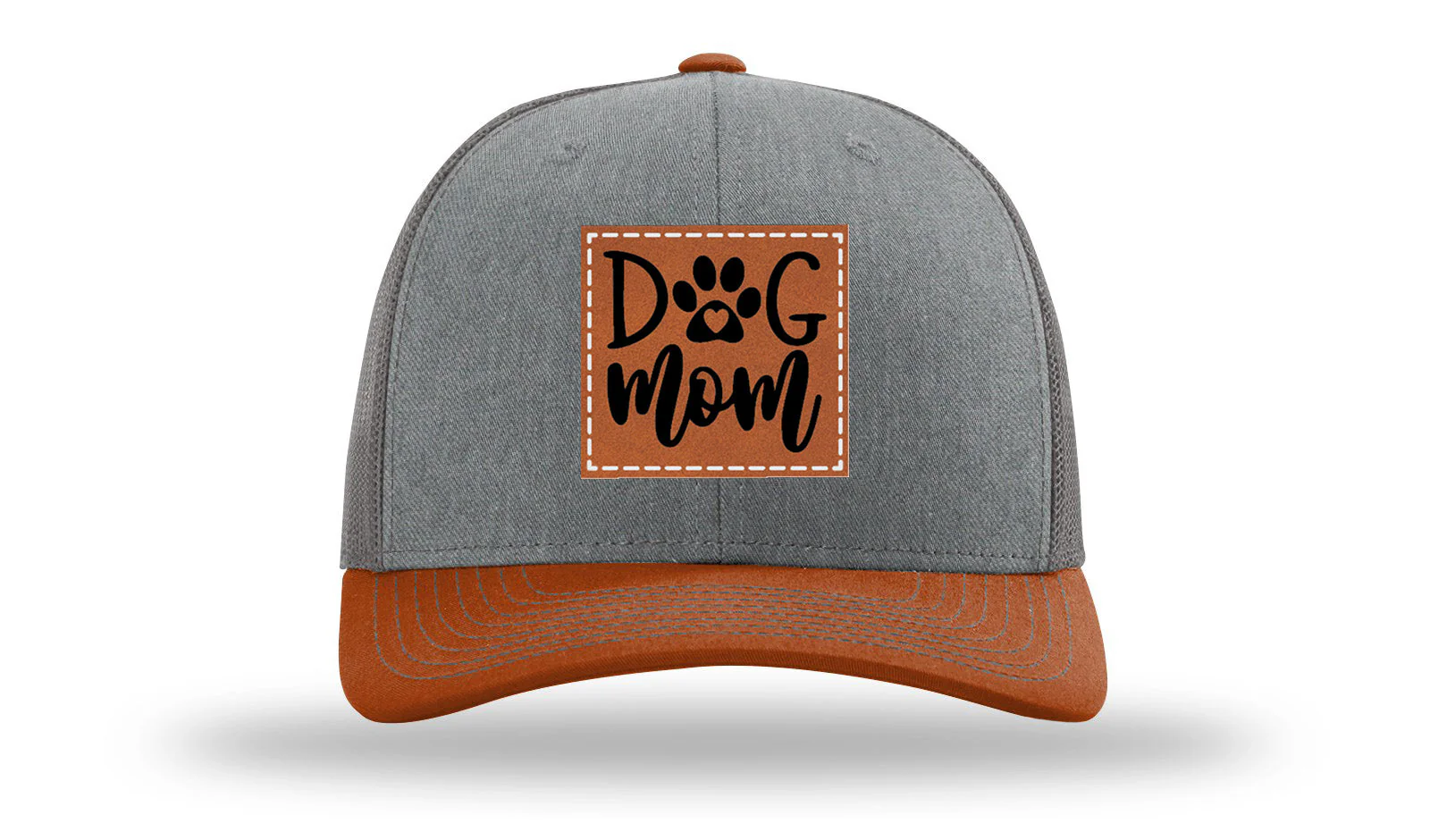 Dog Mom Leather Patch Richardson 112 Hat - Image 35
