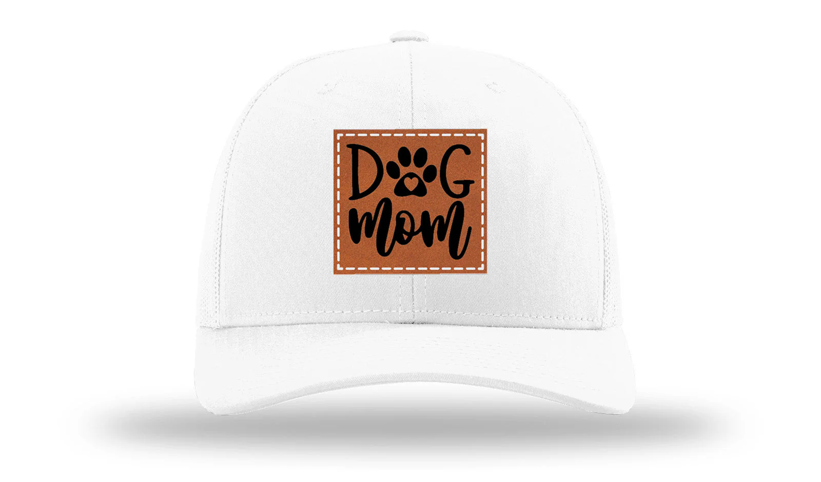 Dog Mom Leather Patch Richardson 112 Hat - Image 5