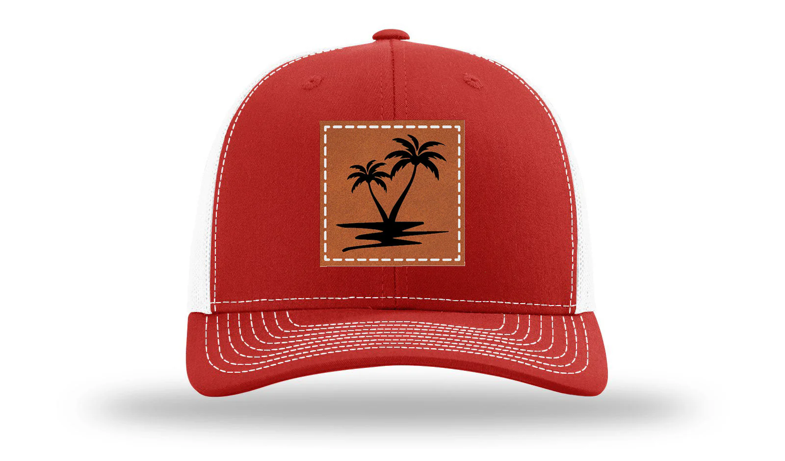 Palm Trees Leather Patch Richardson 112 Hat - Image 31