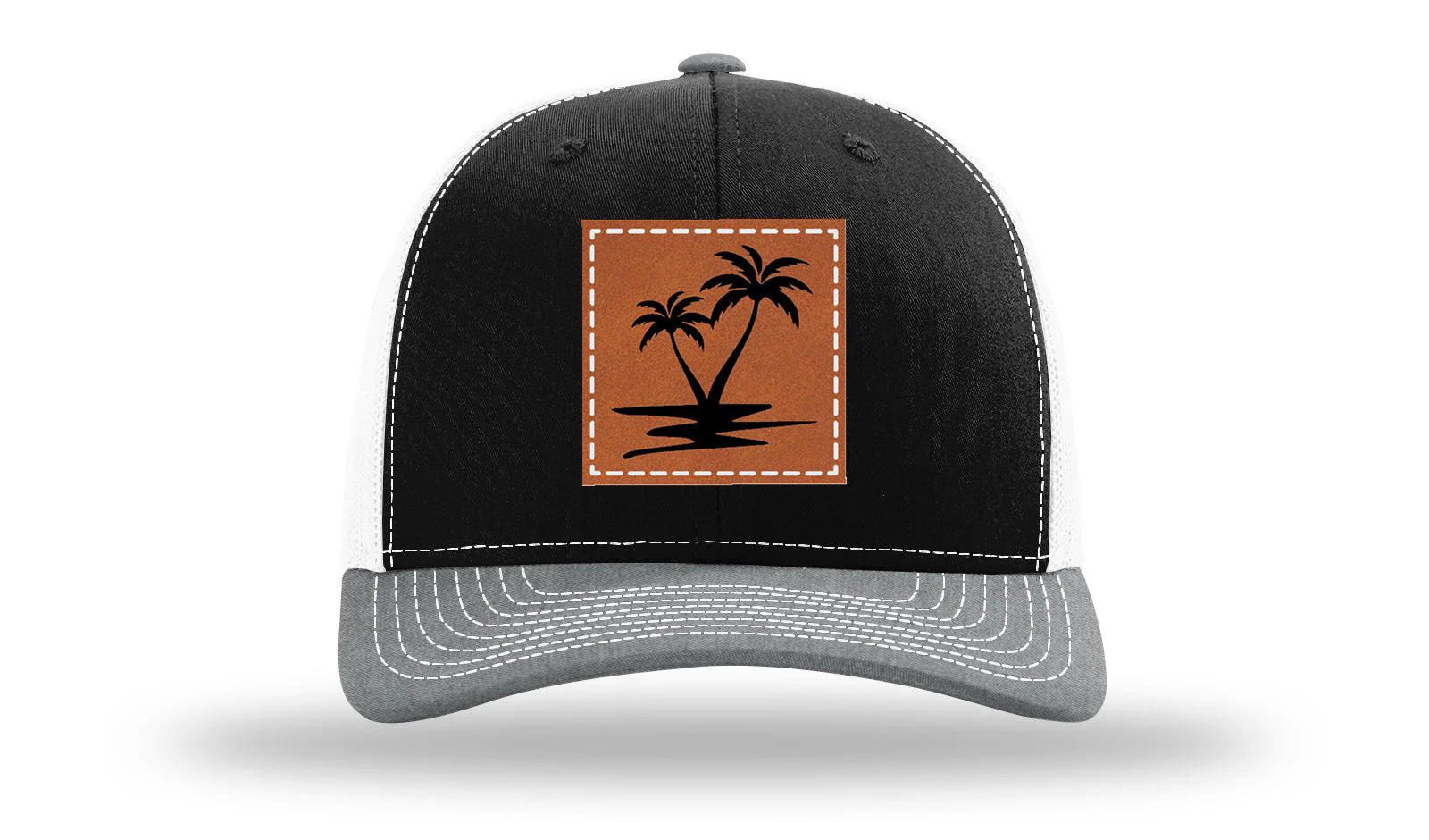 Palm Trees Leather Patch Richardson 112 Hat - Image 33