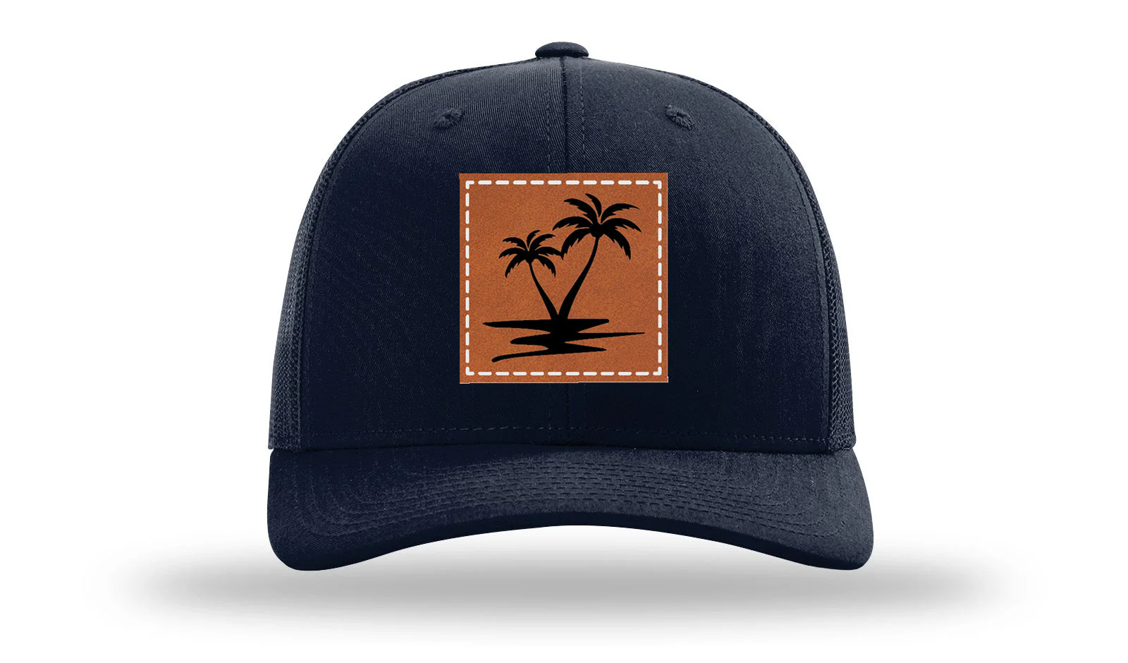 Palm Trees Leather Patch Richardson 112 Hat - Image 4
