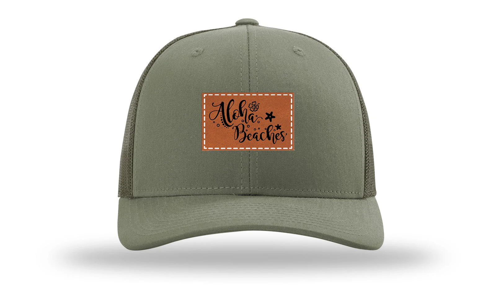 Aloha Beaches Leather Patch Richardson 112 Hat - Image 3
