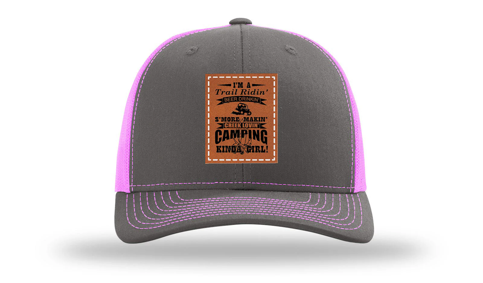 Trail Riding Camping Girl Leather Patch Richardson 112 Hat - Image 15