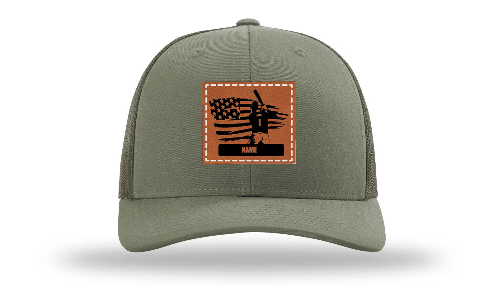 Baseball Player 2 Leather Patch Richardson 112 Hat - Image 3