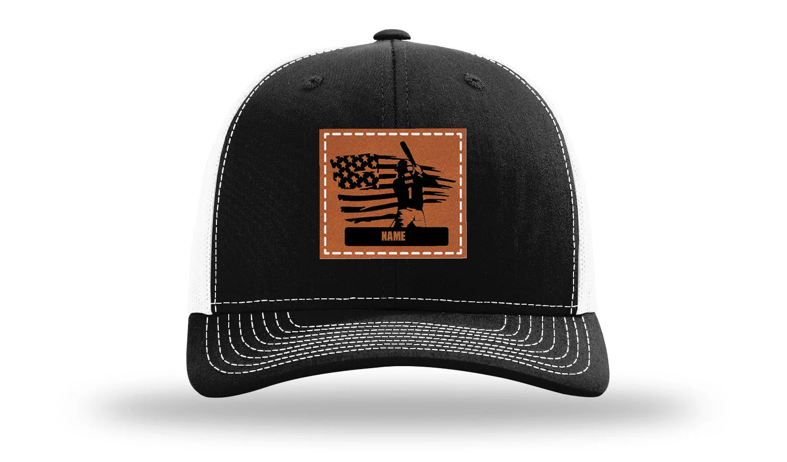 Baseball Player 2 Leather Patch Richardson 112 Hat - Image 7