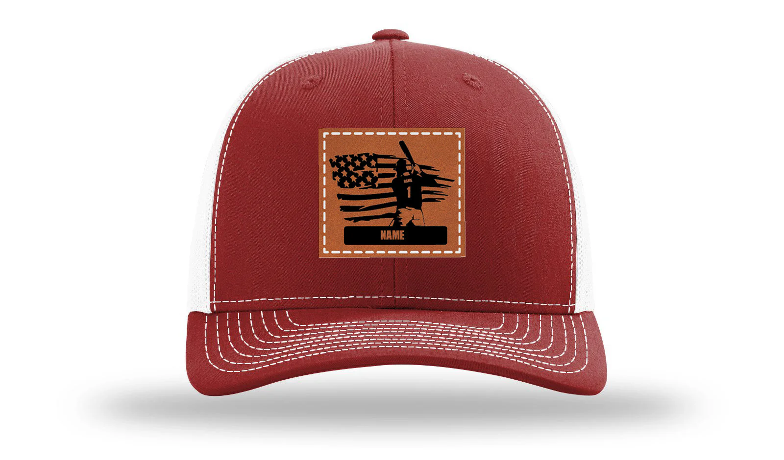 Baseball Player 2 Leather Patch Richardson 112 Hat - Image 9