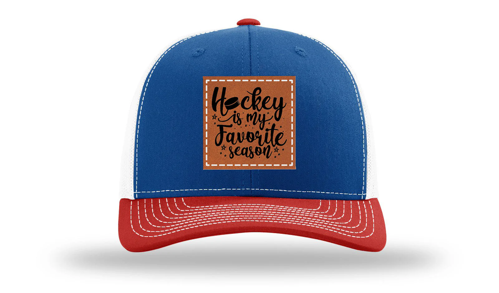 Hockey Is My Favorite Season Leather Patch Richardson 112 Hat - Image 42