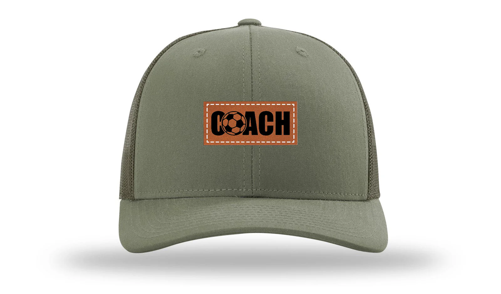 Soccer Coach Leather Patch Richardson 112 Hat - Image 3