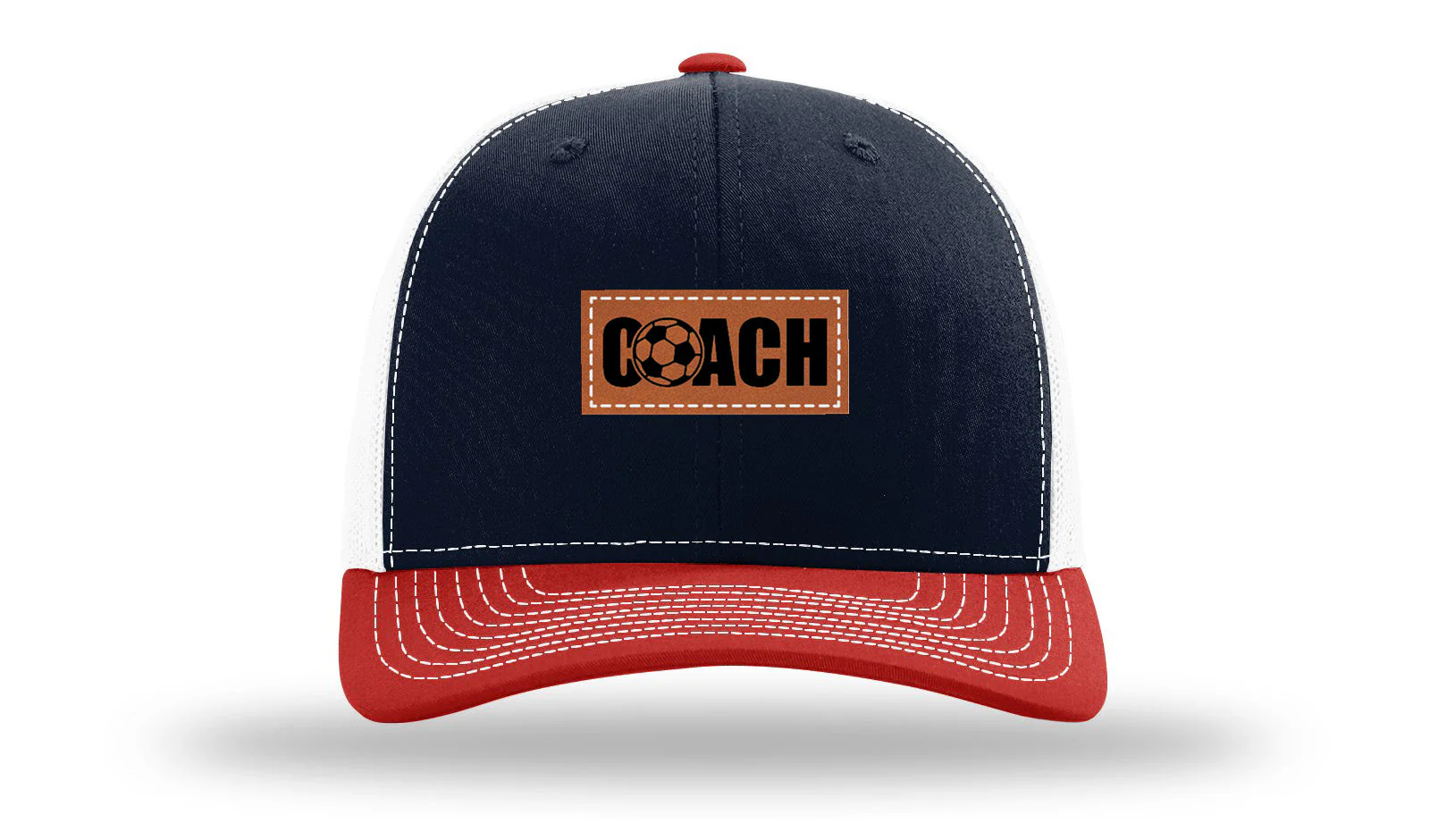 Soccer Coach Leather Patch Richardson 112 Hat - Image 40