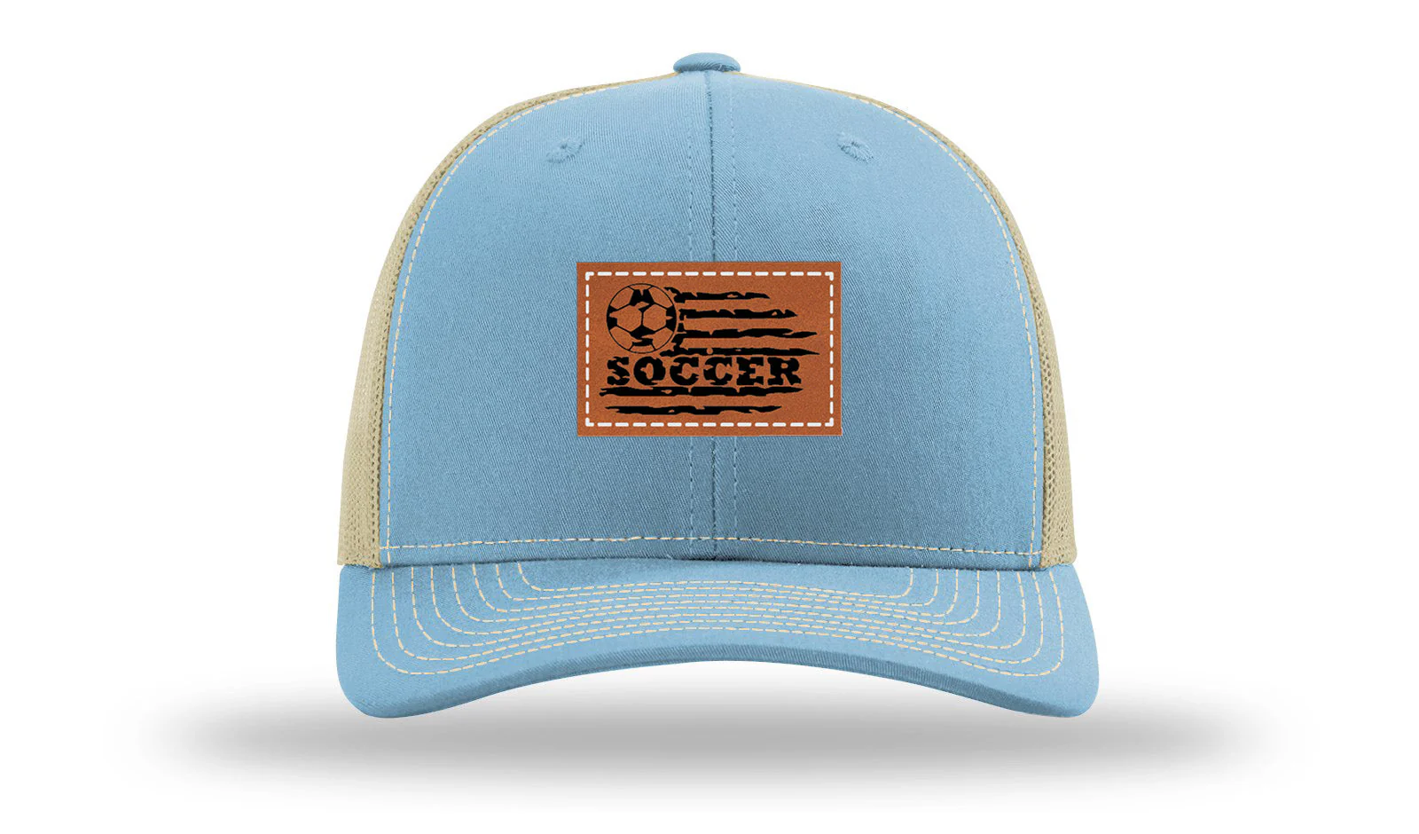 Soccer Flag Leather Patch Richardson 112 Hat - Image 18