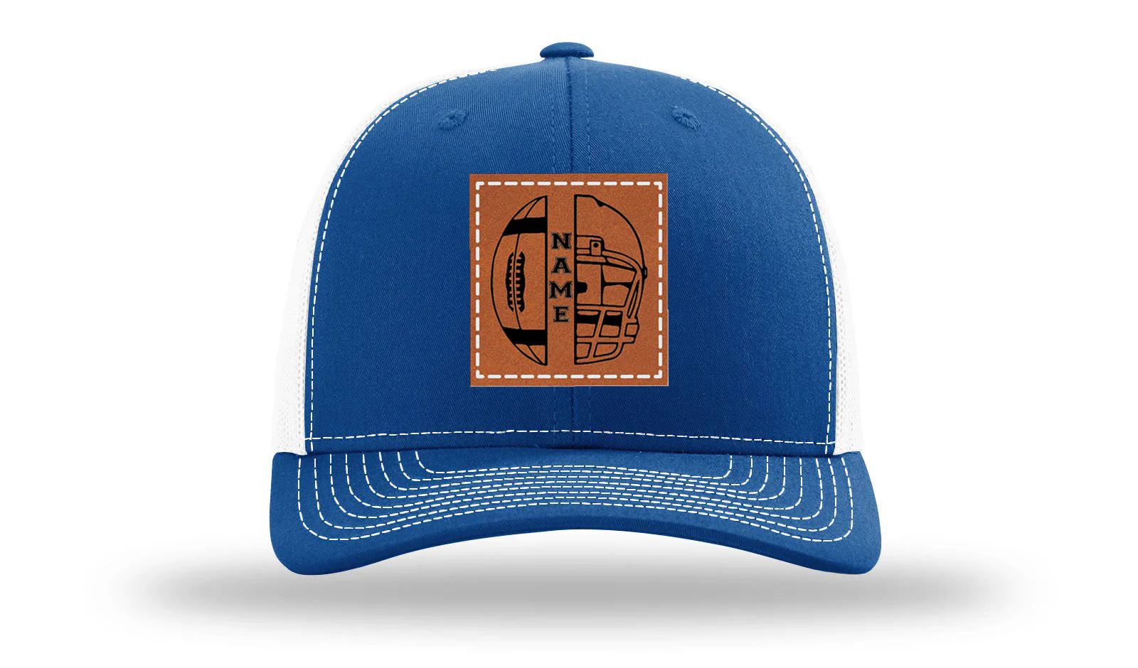 Football Helmet with Name Leather Patch Richardson 112 Hat - Image 32