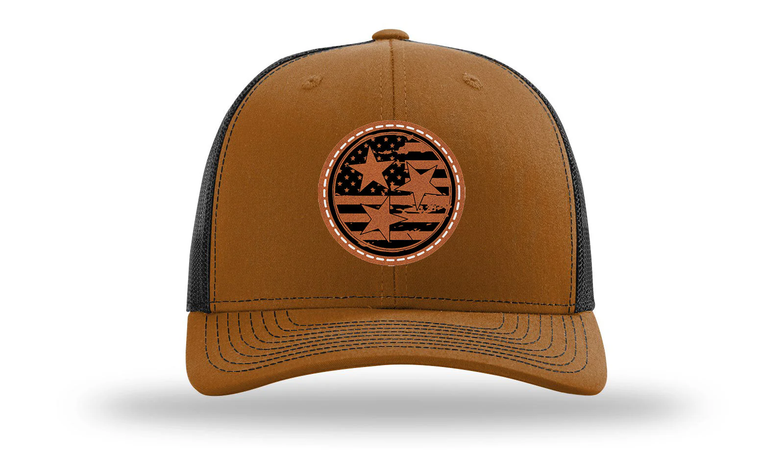 TN Tristar Flag Leather Patch Richardson 112 Hat - Image 10