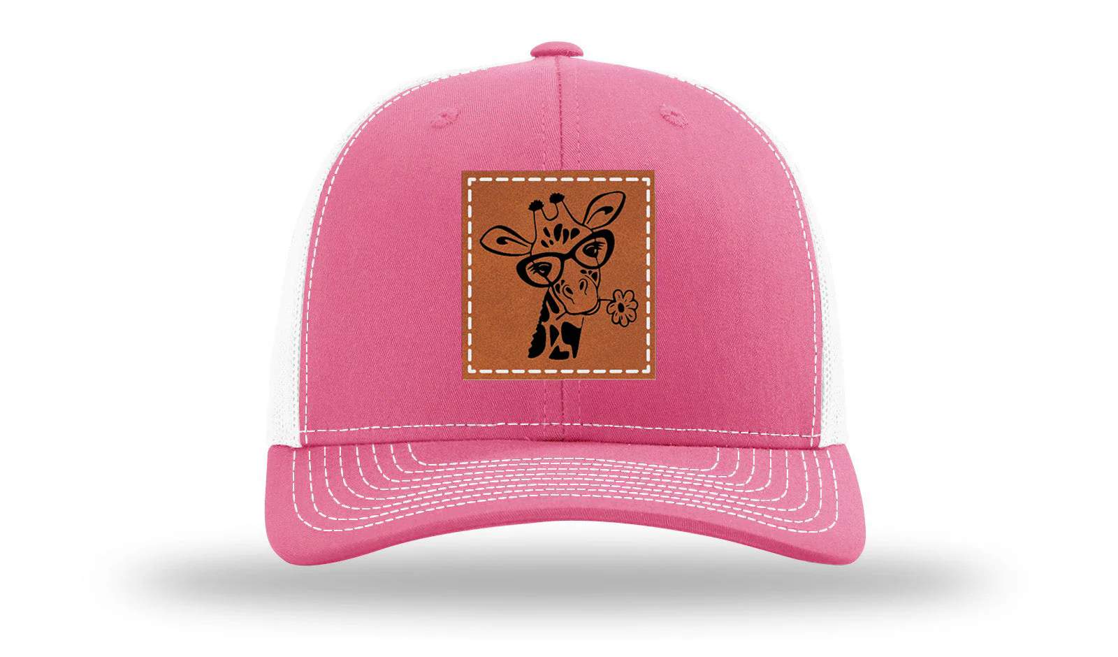 Giraffe with Daisy Leather Patch Richardson 112 Hat - Image 23