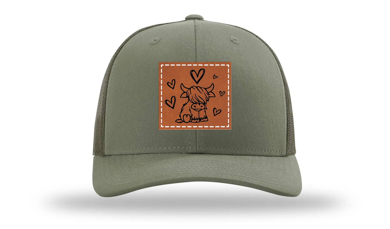 Highlander Cow Leather Patch Richardson 112 Hat - Image 3