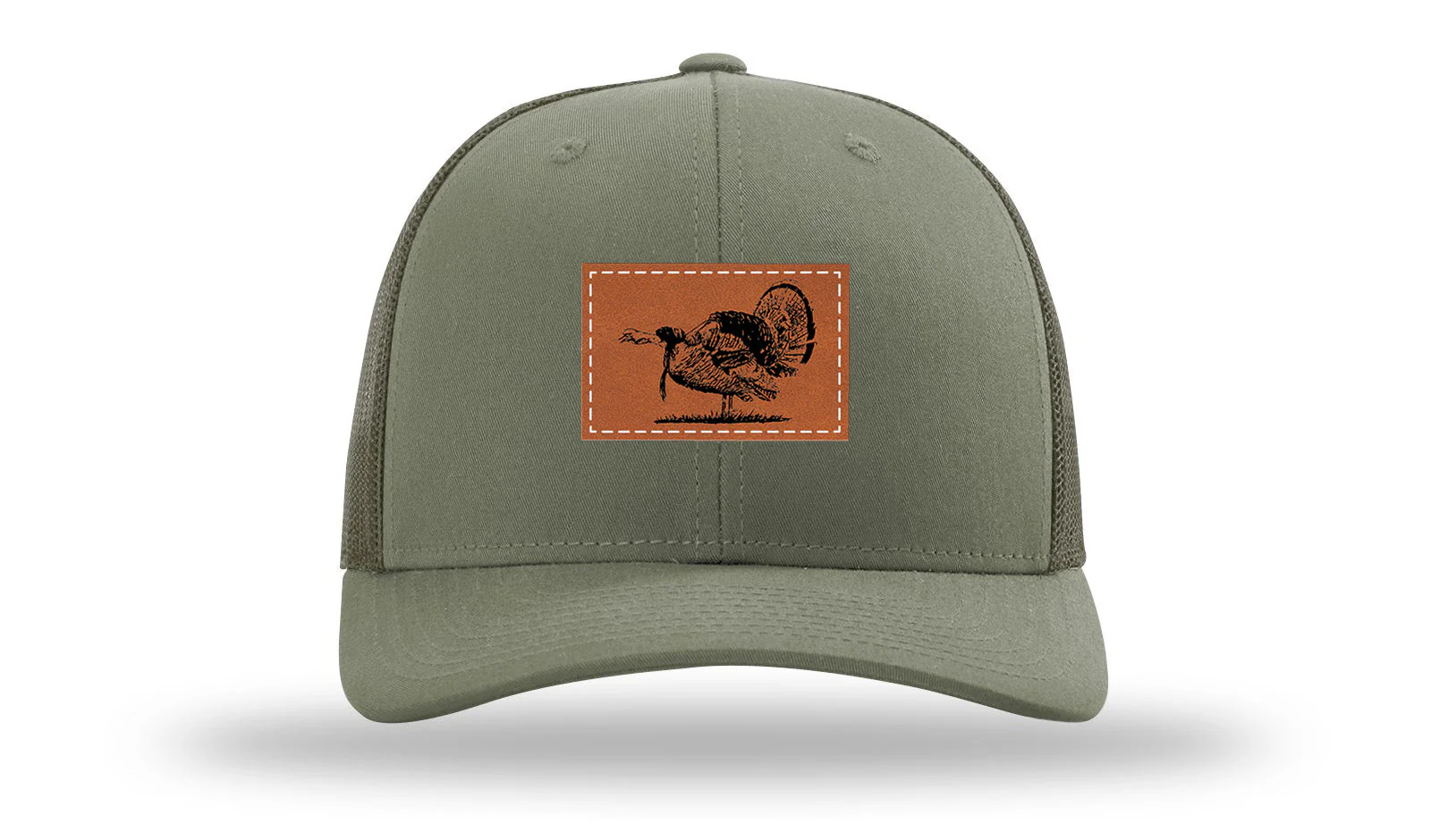 Turkey Strut Leather Patch Richardson 112 Hat - Image 3