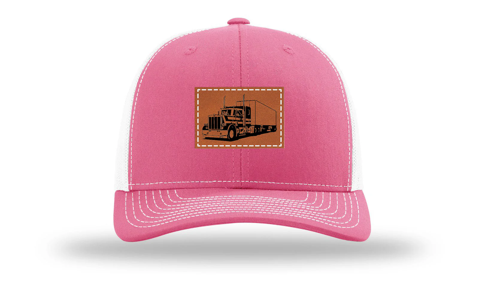 Semi Truck Leather Patch Richardson 112 Hat - Image 23