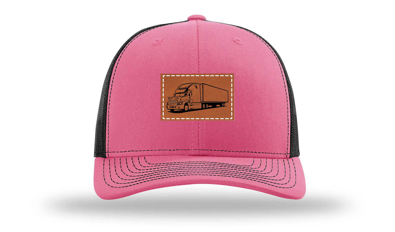 Semi Truck 2 Leather Patch Richardson 112 Hat - Image 22