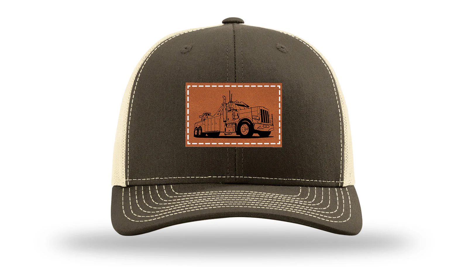 Tow Truck 2 Leather Patch Richardson 112 Hat - Image 17