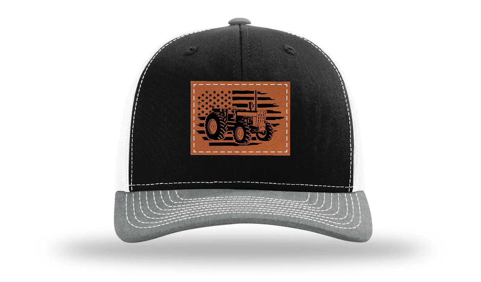 Tractor Flag Leather Patch Richardson 112 Hat - Image 33