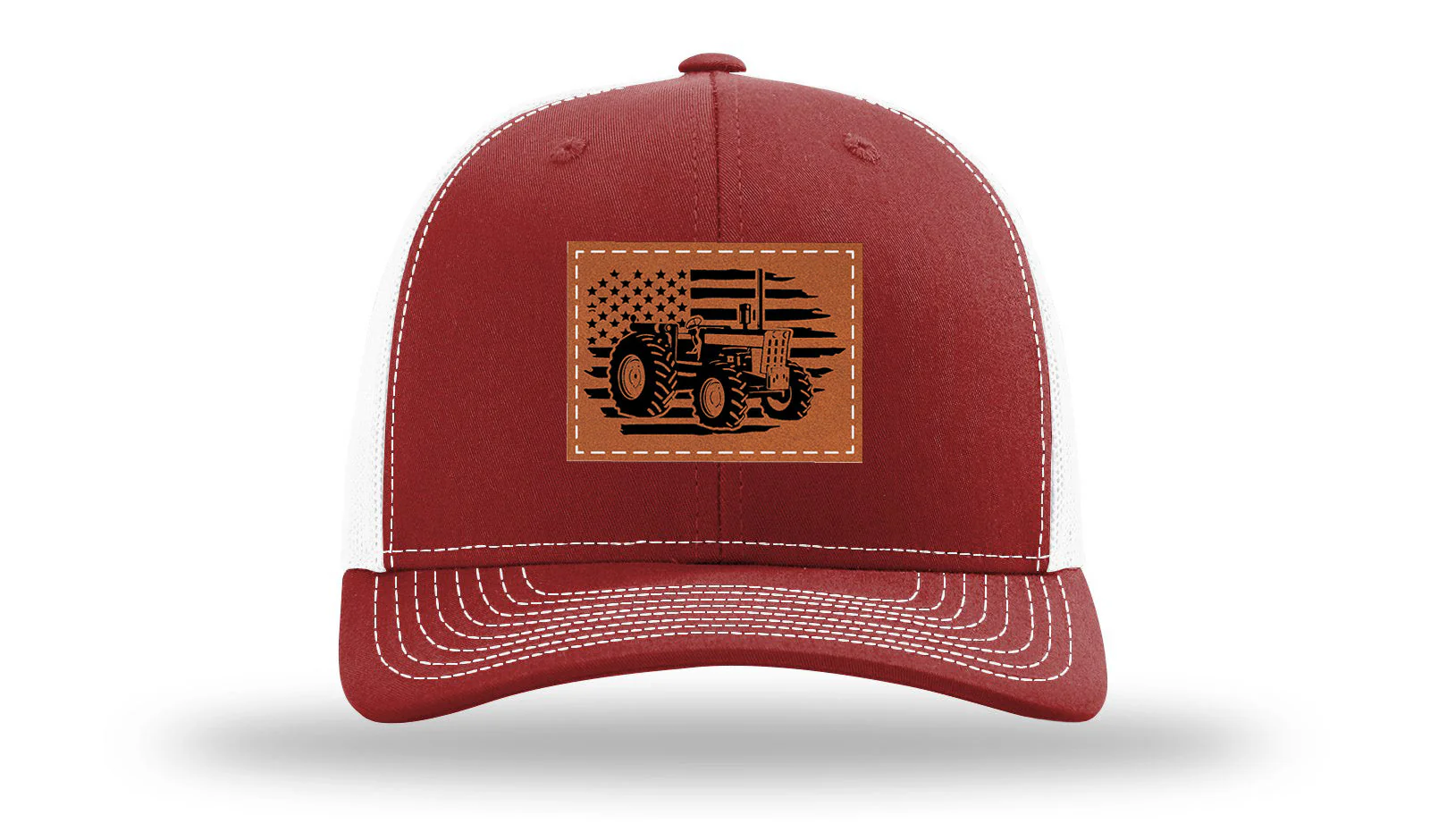 Tractor Flag Leather Patch Richardson 112 Hat - Image 9