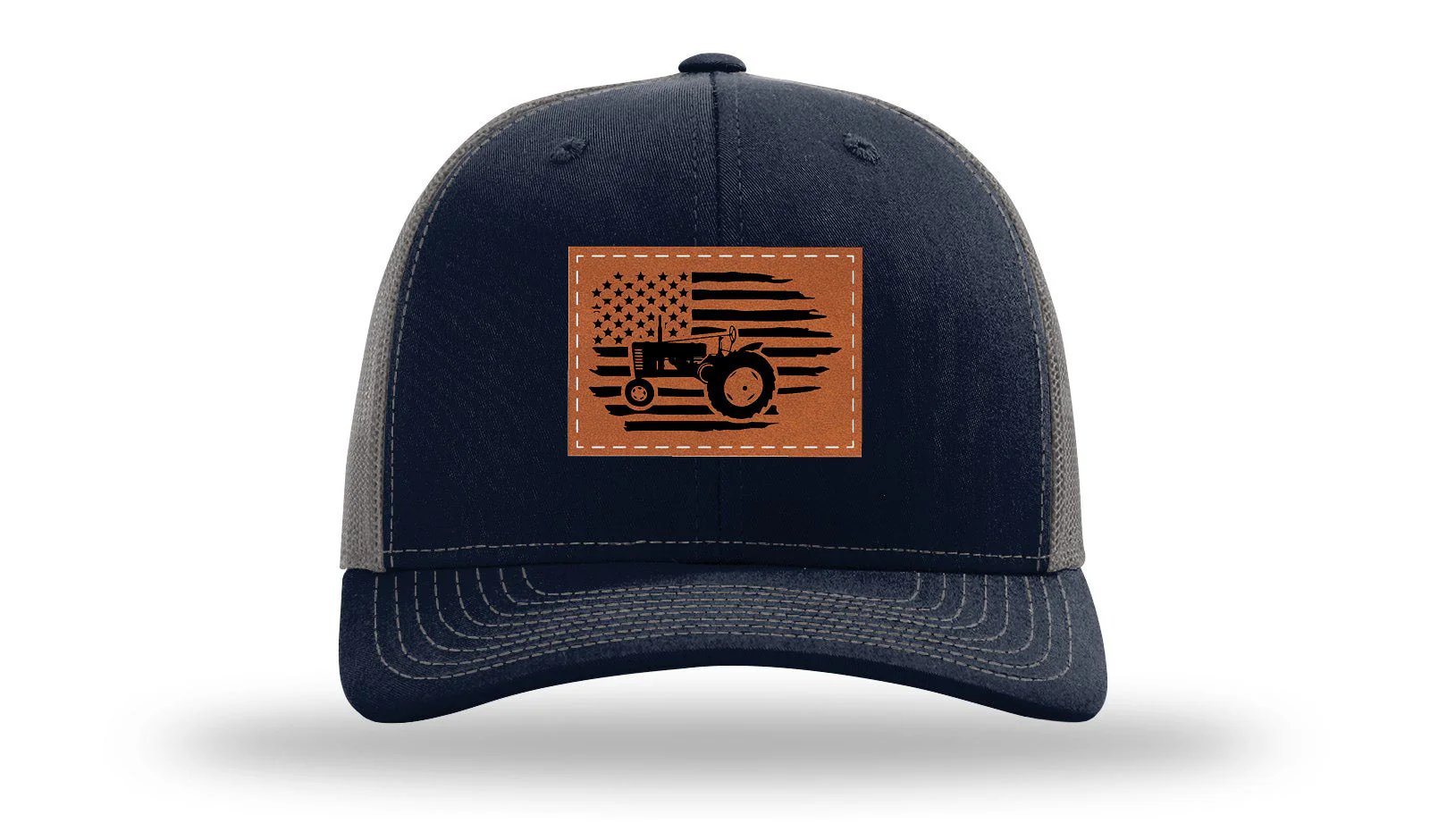 Tractor Flag 2 Leather Patch Richardson 112 Hat - Image 27