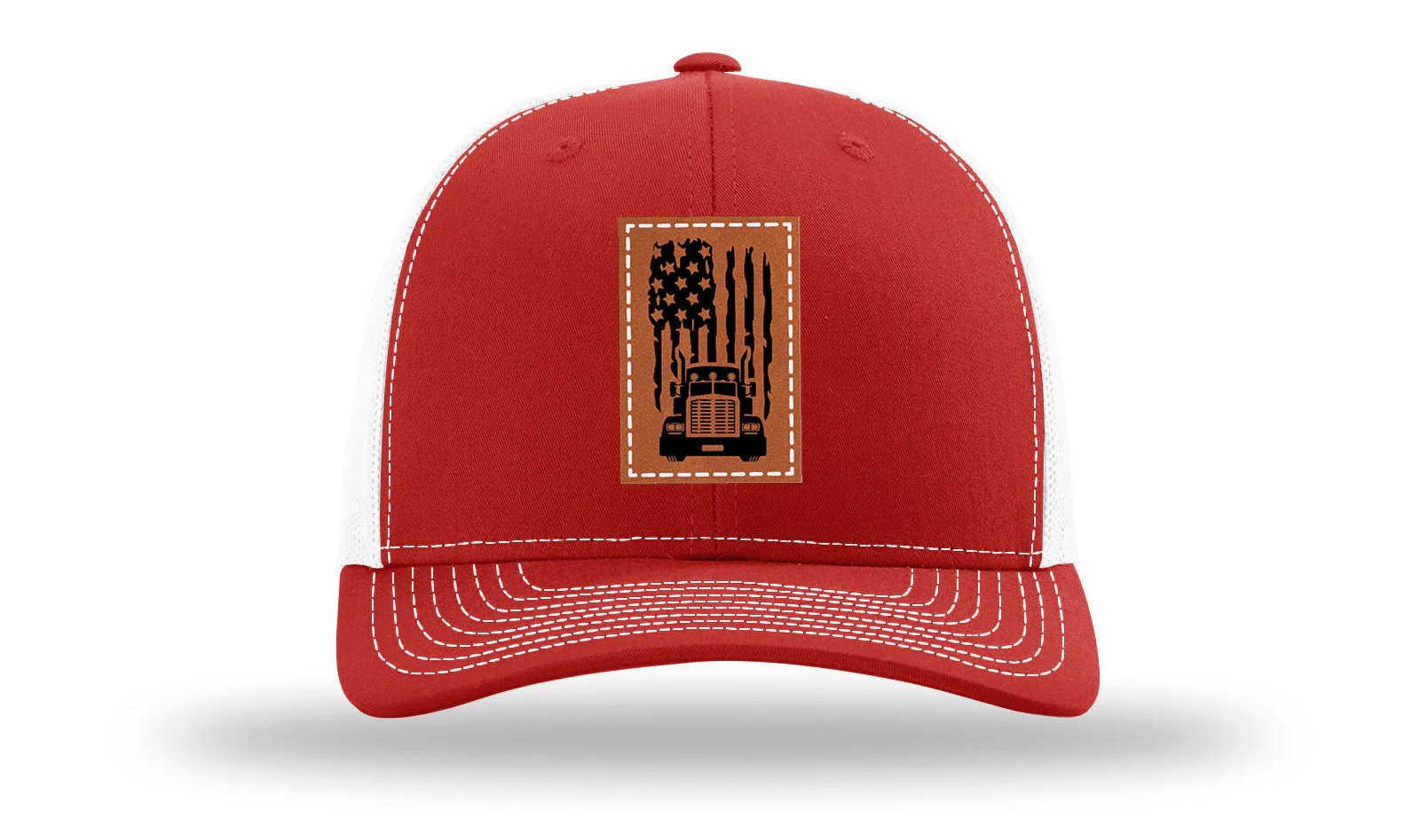 Truck Flag Leather Patch Richardson 112 Hat - Image 31