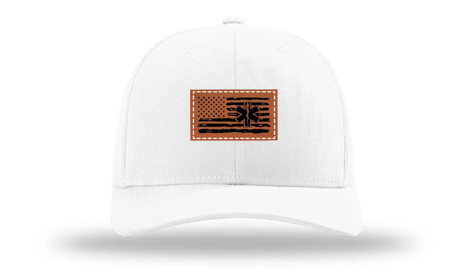 EMS Flag Leather Patch Richardson 112 Hat - Image 5