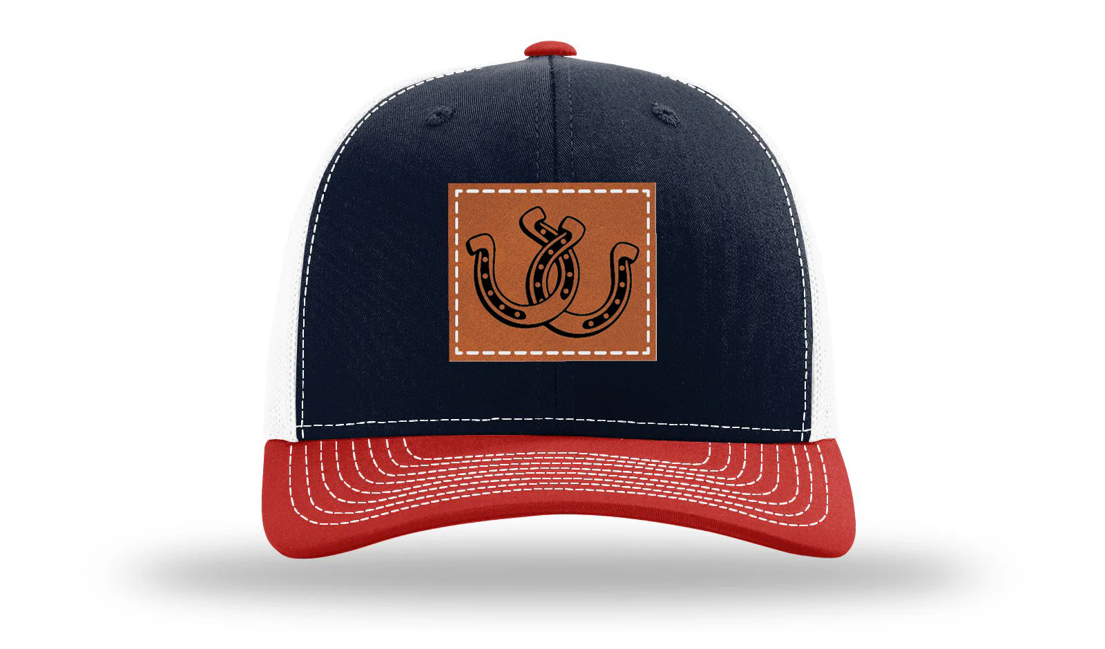 Horseshoes Leather Patch Richardson 112 Hat - Image 40