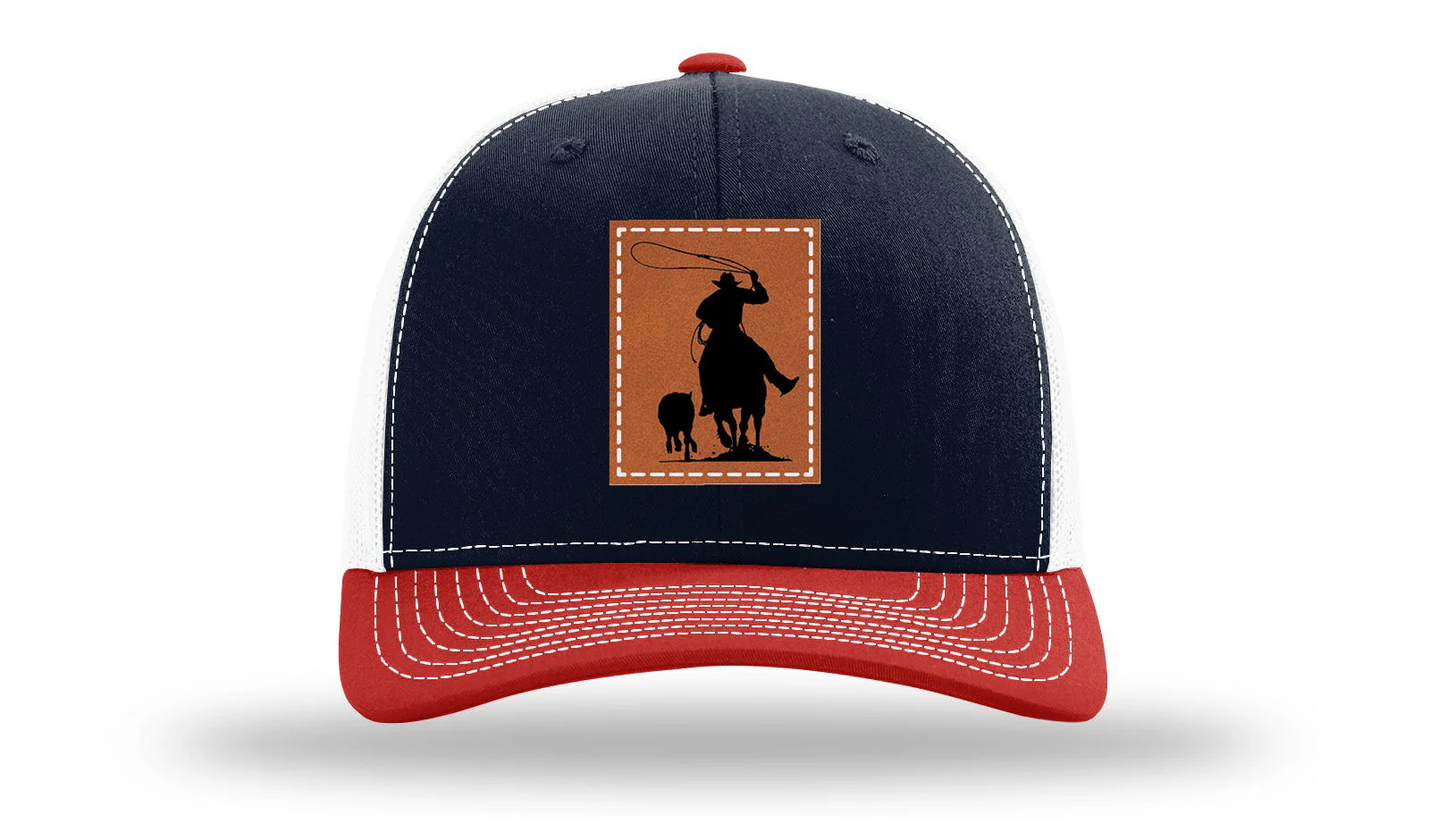 Calf Roper Leather Patch Richardson 112 Hat - Image 40