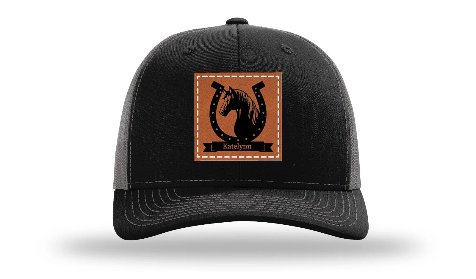 Horseshoe Banner Leather Patch Richardson 112 Hat - Image 5
