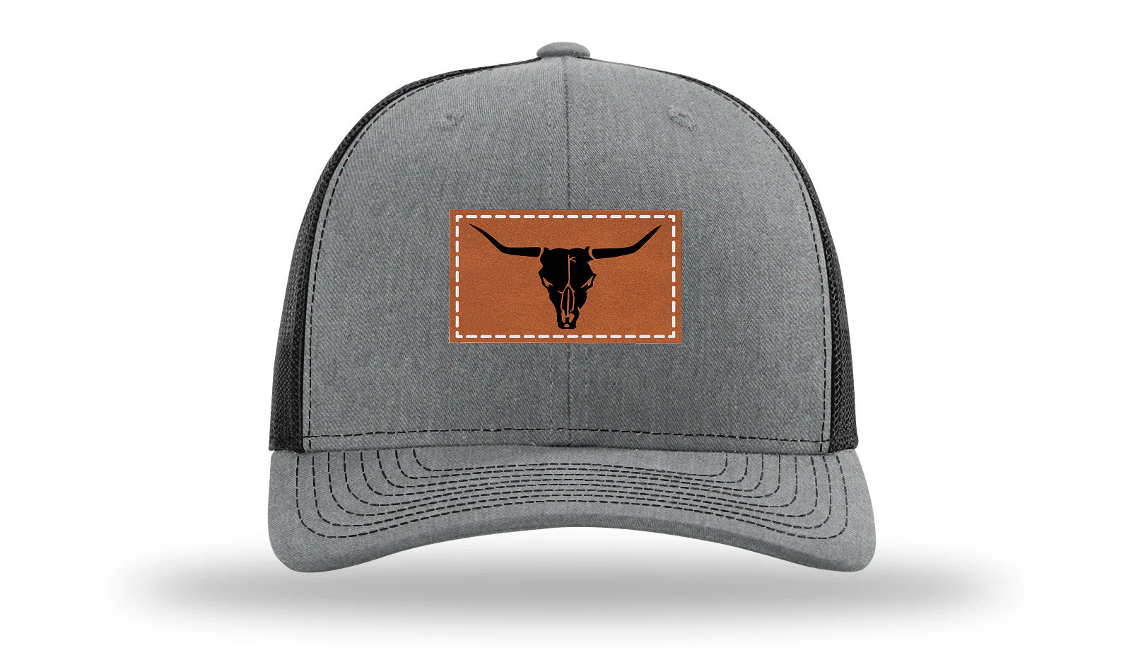 Cow Skull Leather Patch Richardson 112 Hat - Image 20