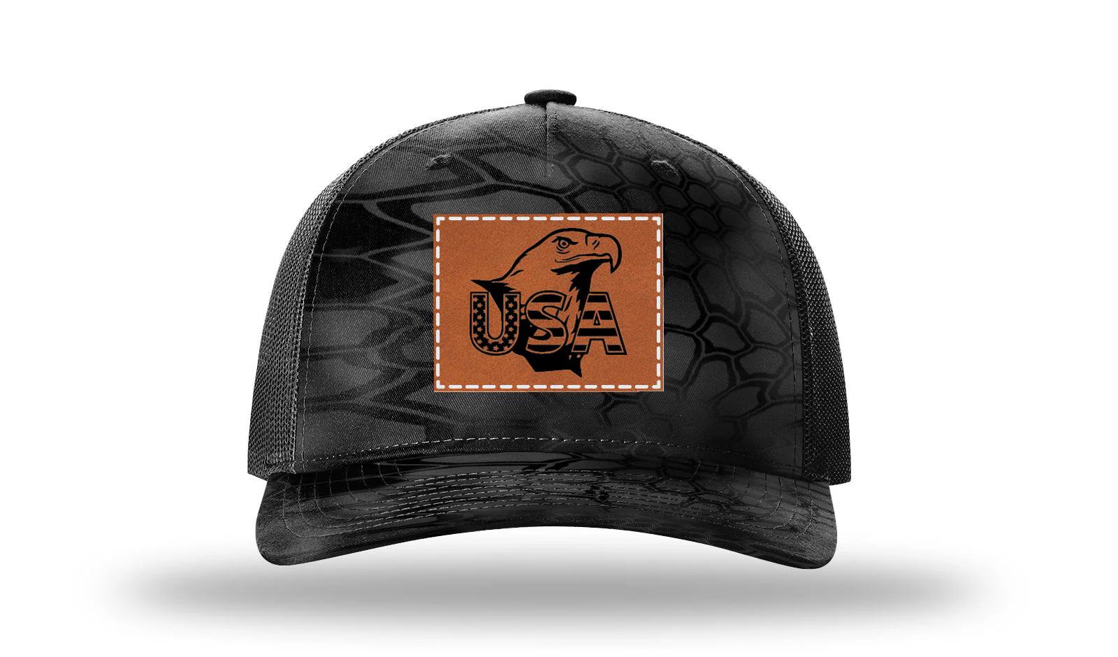 USA Eagle Leather Patch Richardson 112PFP Hat - Image 10