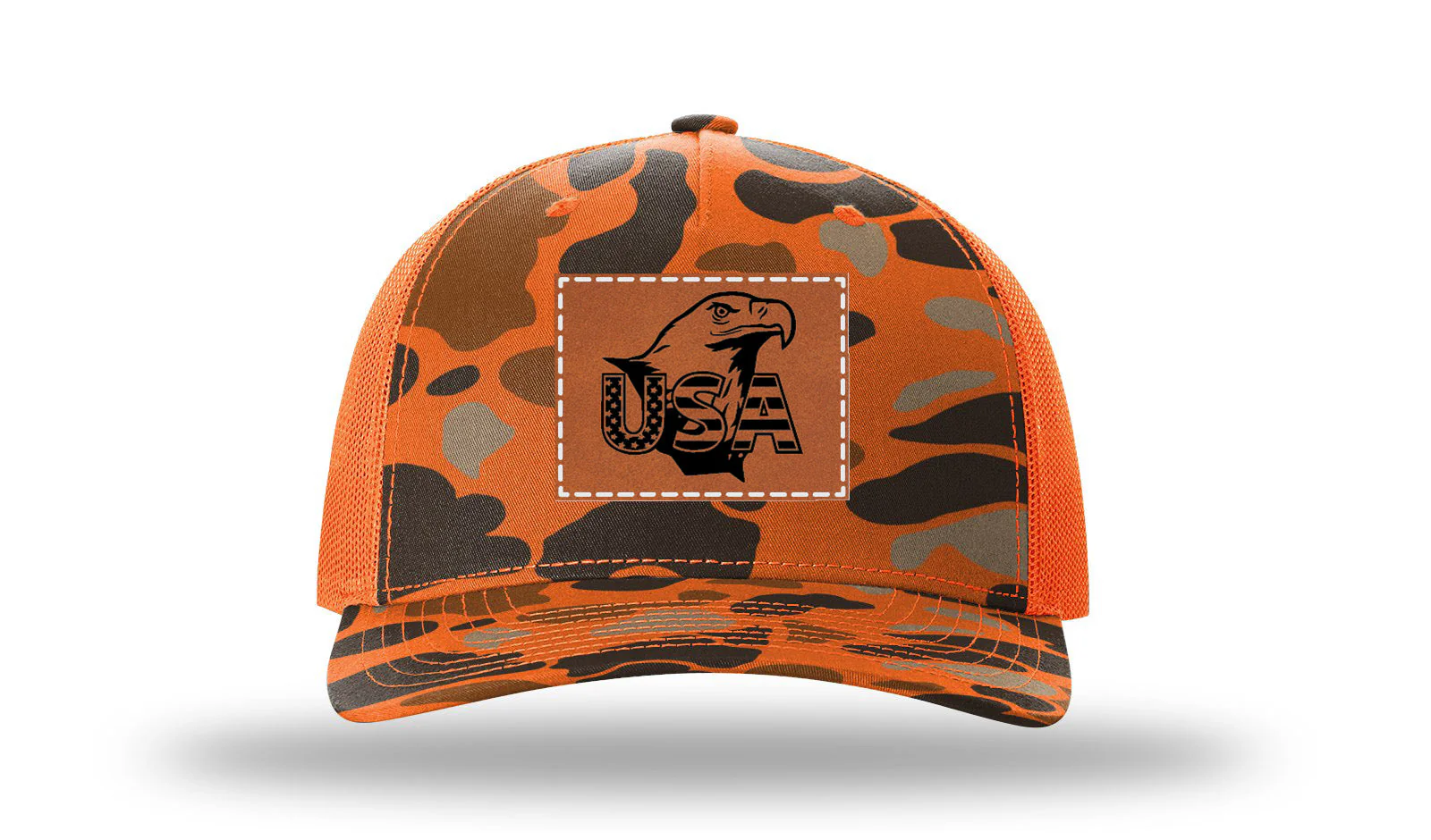 USA Eagle Leather Patch Richardson 112PFP Hat - Image 3
