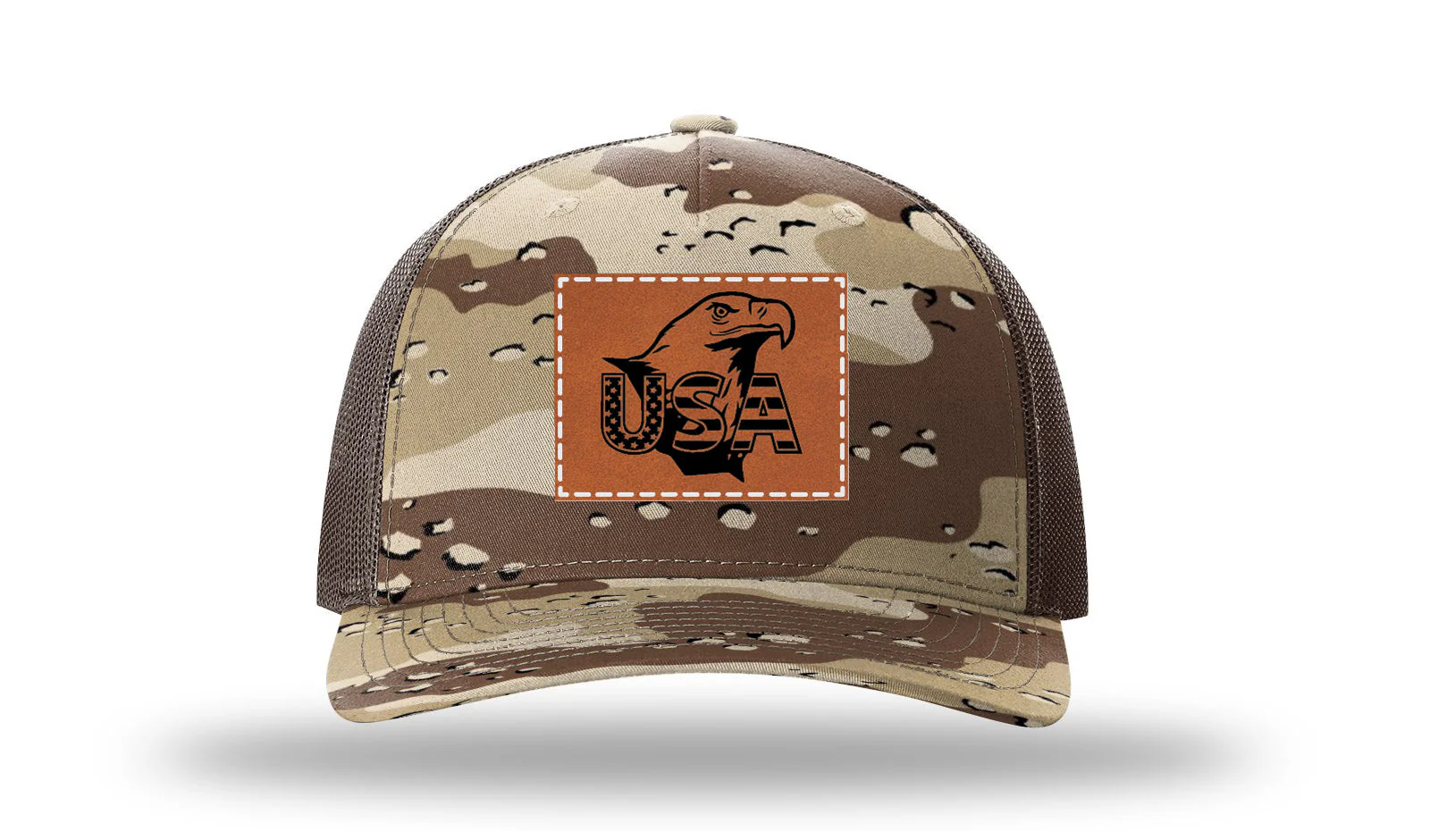 USA Eagle Leather Patch Richardson 112PFP Hat - Image 5