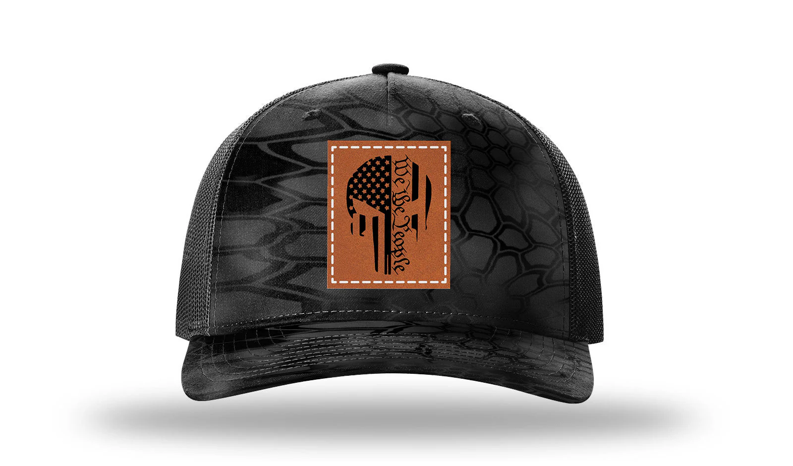 Punisher We The People Leather Patch Richardson 112PFP Hat - Image 10