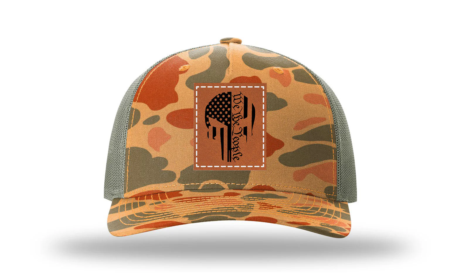 Punisher We The People Leather Patch Richardson 112PFP Hat - Image 17