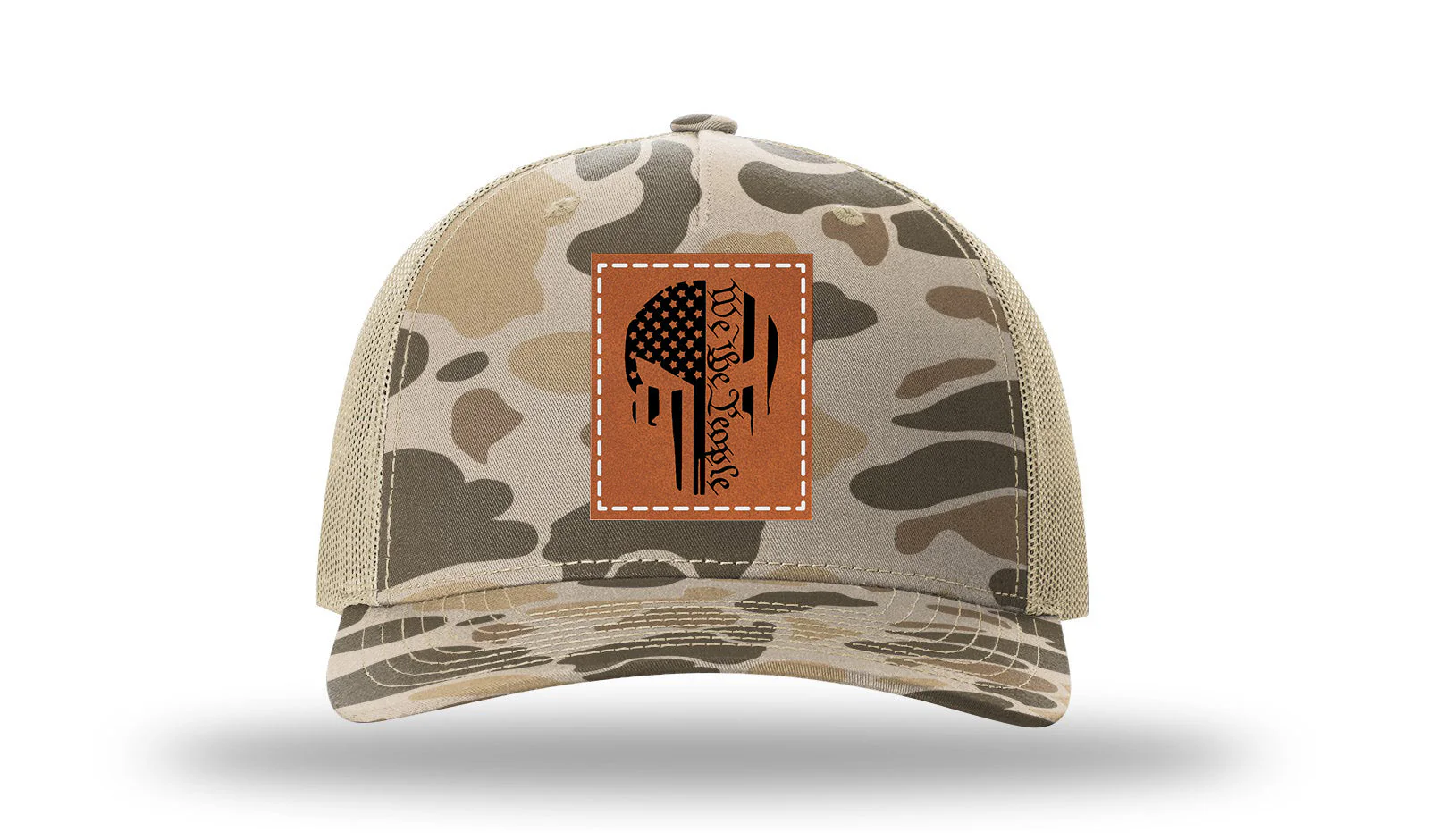 Punisher We The People Leather Patch Richardson 112PFP Hat - Image 8