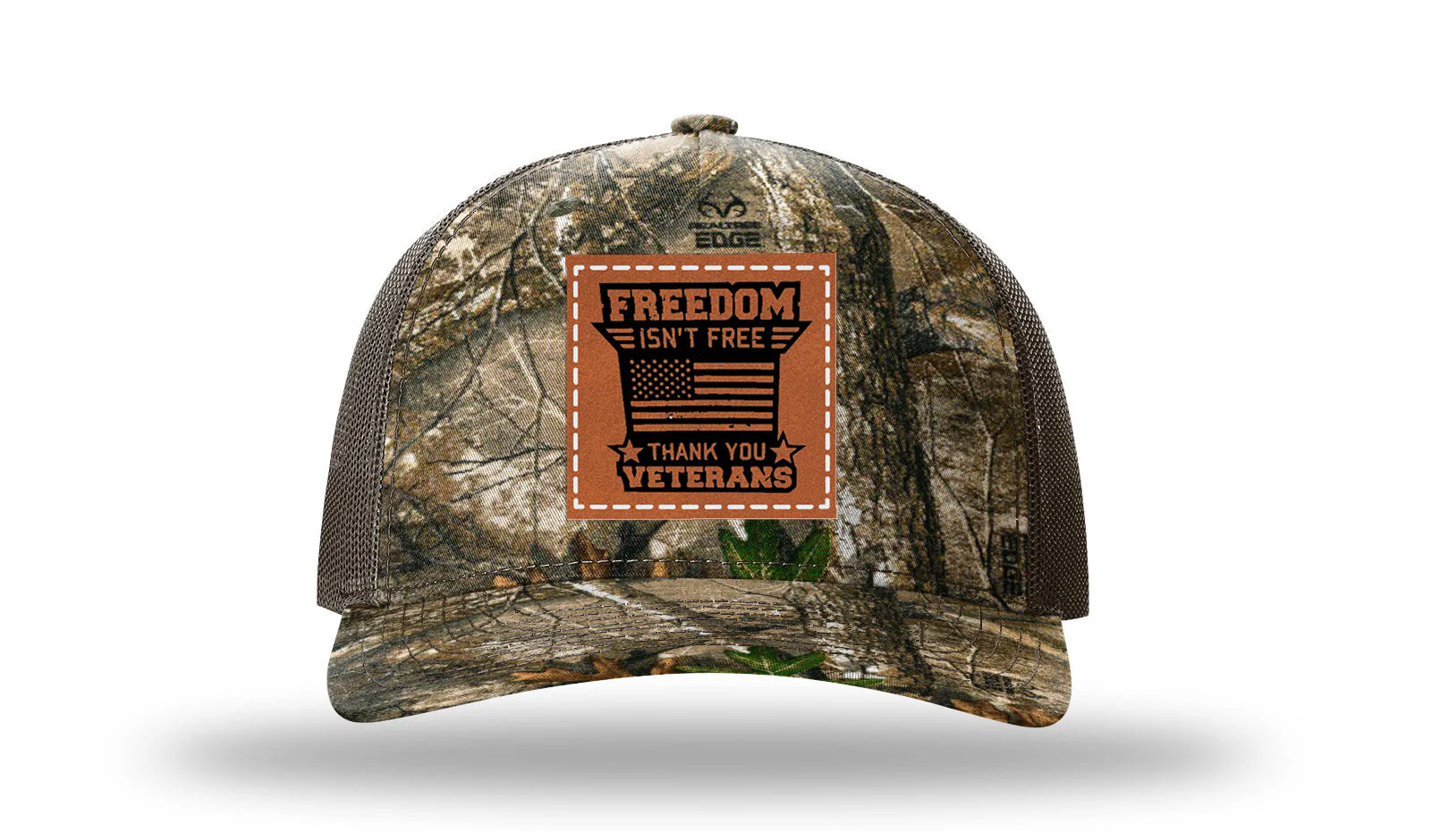 Freedom Isn't Free 2 Leather Patch Richardson 112PFP Hat - Image 13