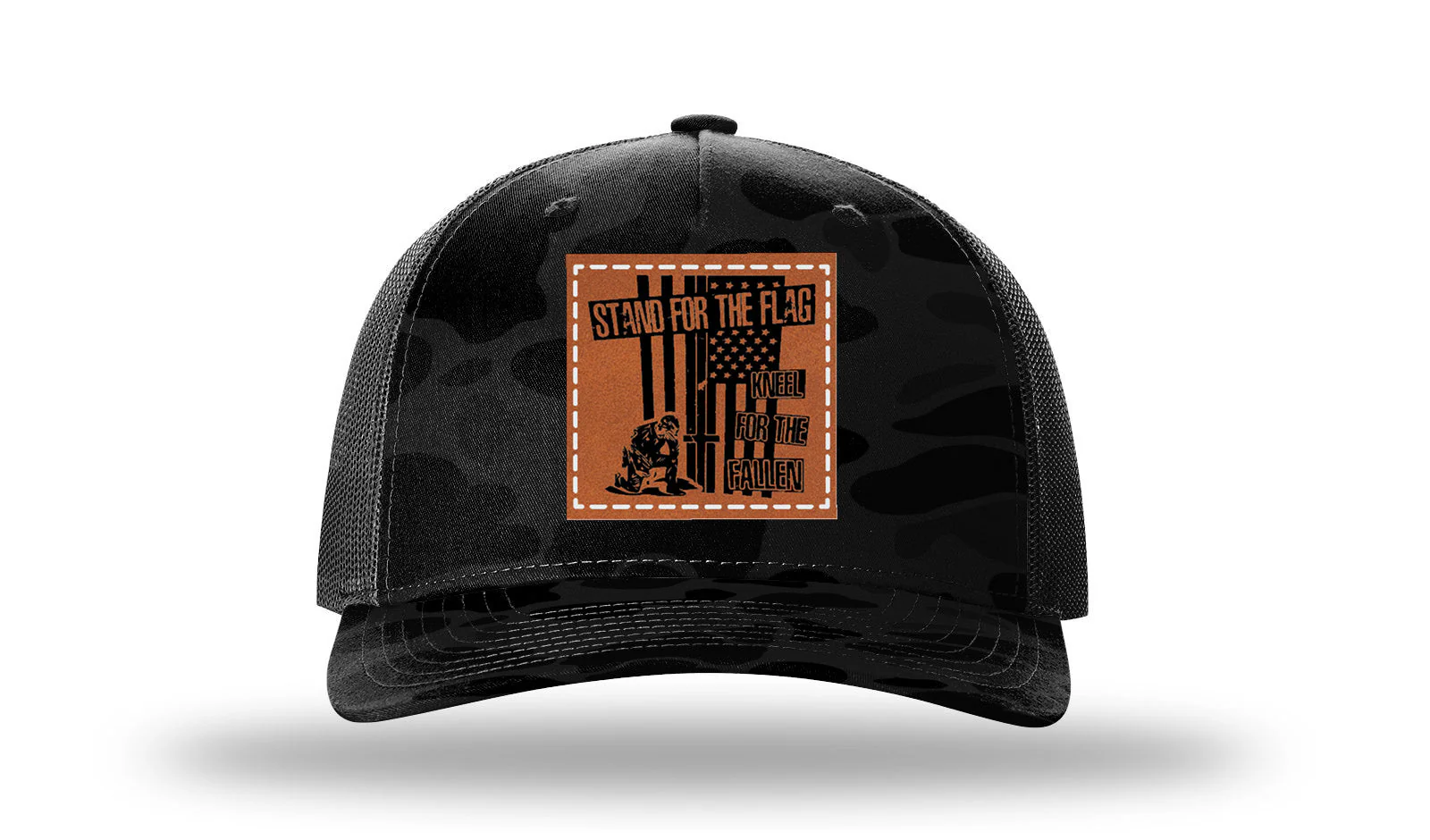Stand For The Flag  2 Leather Patch Richardson 112PFP Hat - Image 15