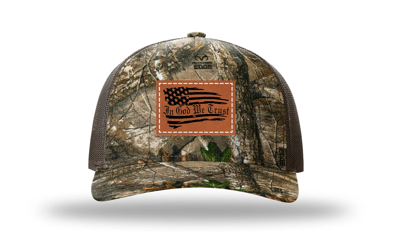 In God We Trust Leather Patch Richardson 112PFP Hat - Image 13